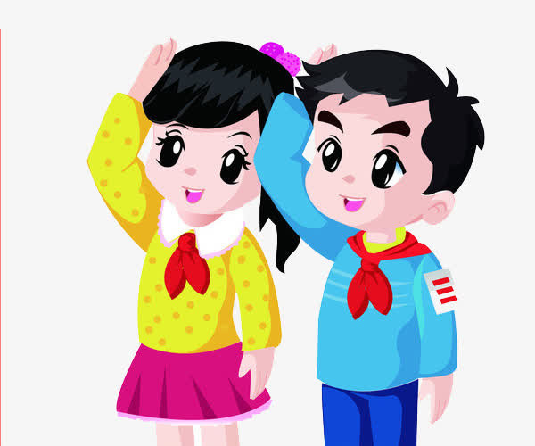 卡通少先队员免抠