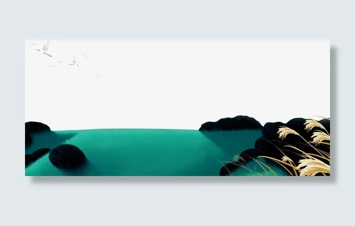 二十四节气之春分手绘水墨背景免抠