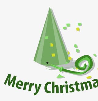 圣诞节清新标签矢量图免抠