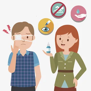 眼部受伤的男子PNG免抠