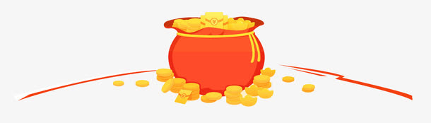 满地的金币免抠