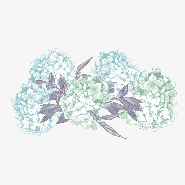 绿色的小碎花免抠