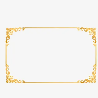 金色创意边框元素免抠