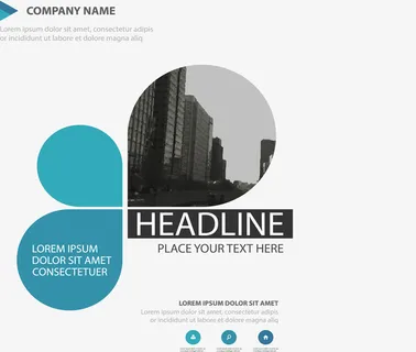 花瓣形提案封面免抠