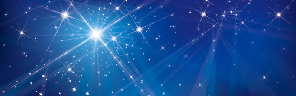 璀璨光晕蓝色banner背景高清