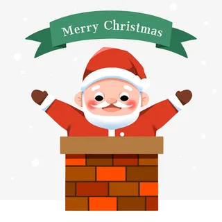 圣诞节烟囱里的圣诞老人疽免抠