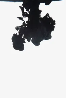 黑色流动水墨免抠