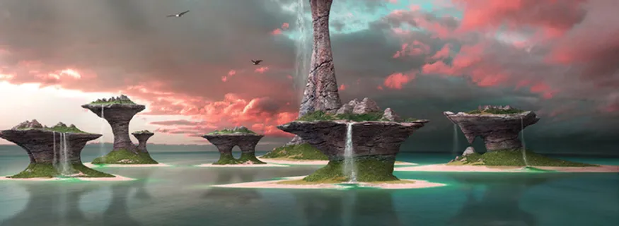 梦幻建筑背景banner高清