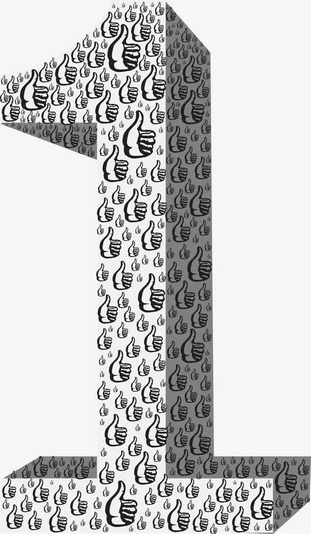 立体数字1免抠