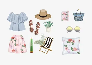 度假出游素材免抠