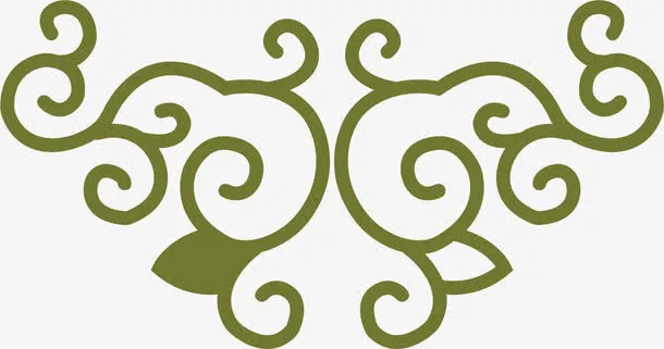 蝴蝶状花纹免抠