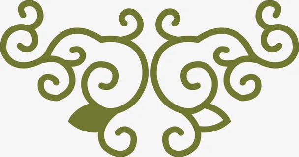 蝴蝶状花纹免抠