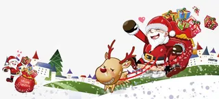 圣诞节海报装饰免抠