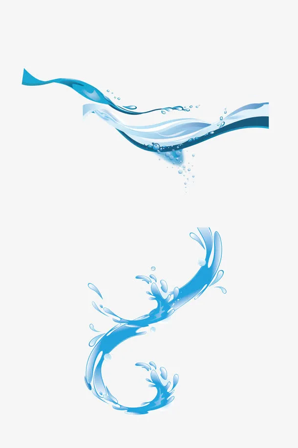 矢量卡通水纹免抠
