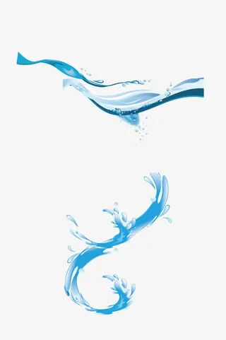 矢量卡通水纹免抠