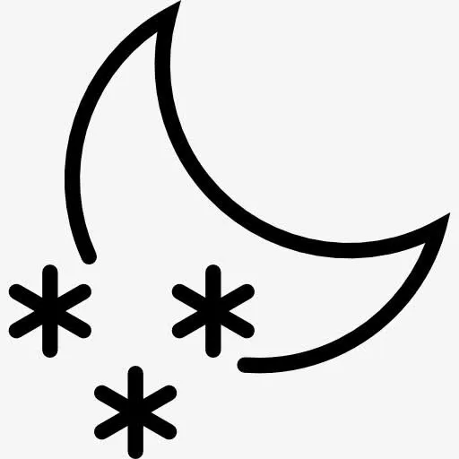 晚上雪图标免抠