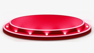 唯美粉红色展示台免抠