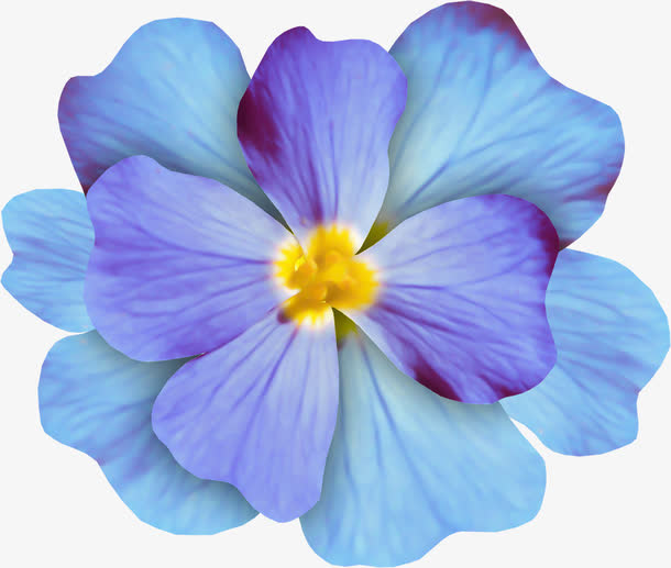 蓝色鲜花免抠