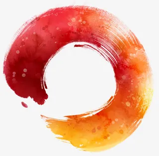 创意合成红色的笔触纹理免抠