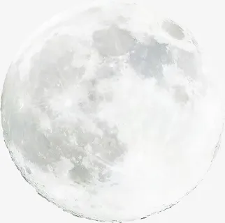 灰色圆月图片素材免抠