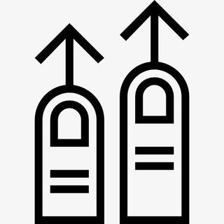 两个手指向上滑动手势轮廓符号图标免抠