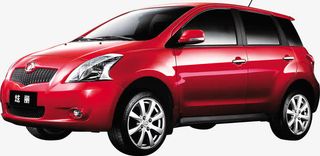 春季红色现代汽车免抠