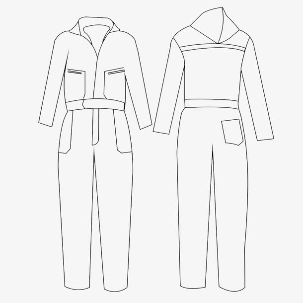 连体服线条图免抠