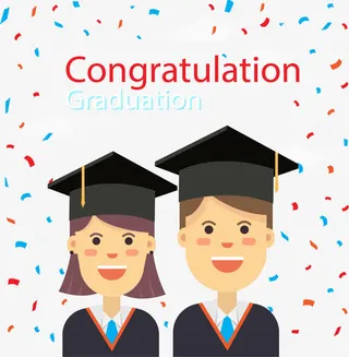 恭喜你顺利毕业免抠