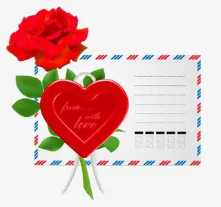 手绘明信片花卉免抠