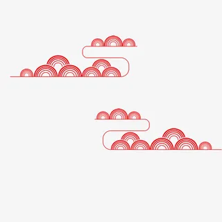 中国风国庆中秋祥云元素免抠