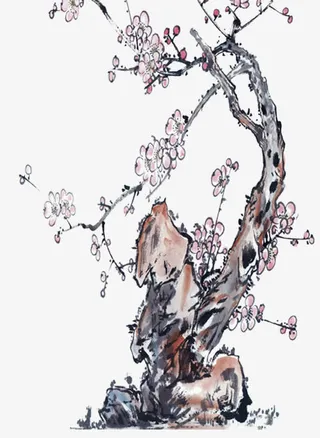 国画梅花免抠