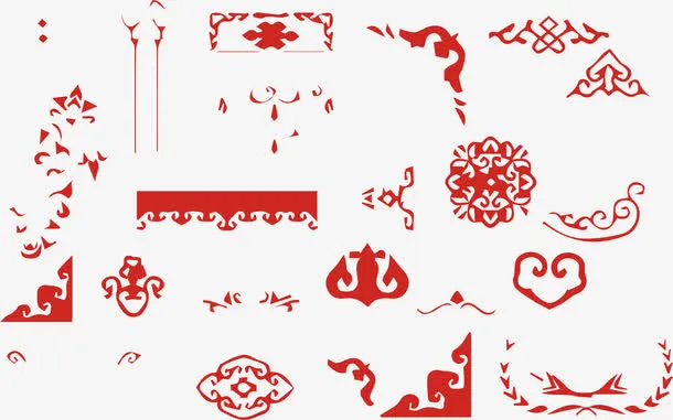 传统花纹矢量素材免抠