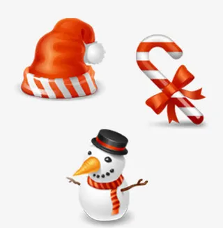 圣诞节雪人图标免抠