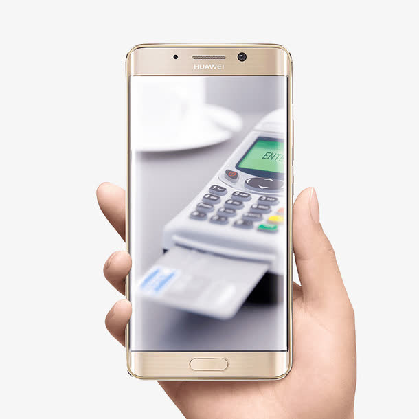 手拿华为MATE9手机免抠