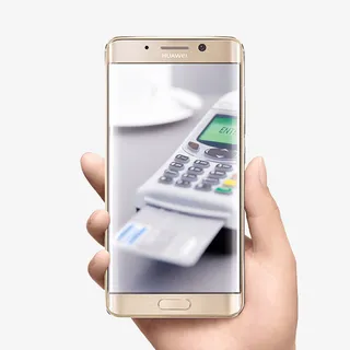 手拿华为MATE9手机免抠