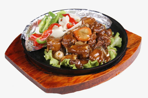 特色铁板猪排免抠