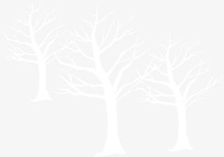 冬季白色树林装饰免抠