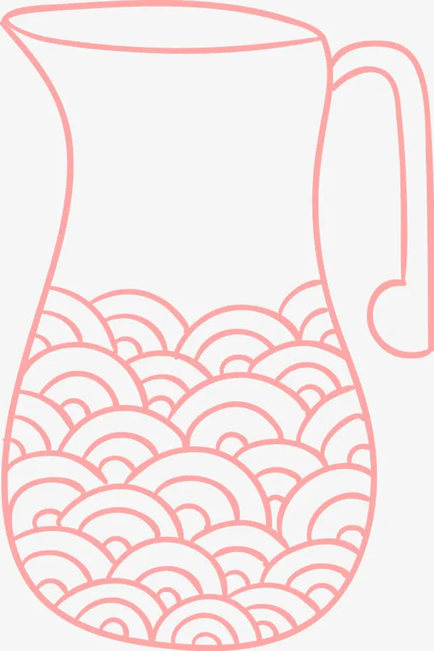 云纹凉水杯免抠