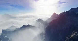 山林天空光效雾气室外免抠