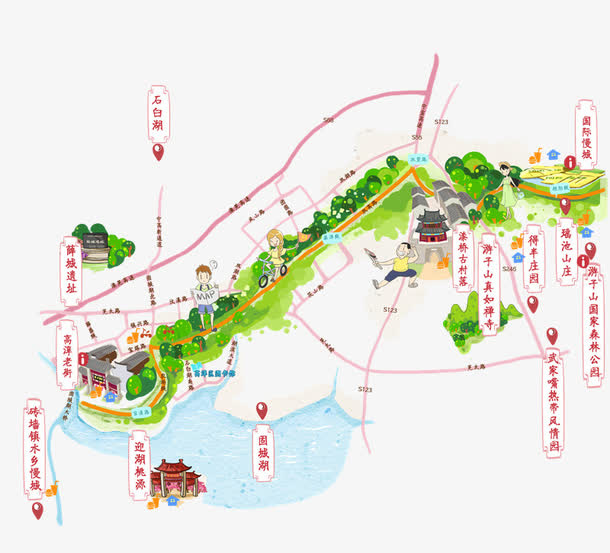 风景路线图免抠
