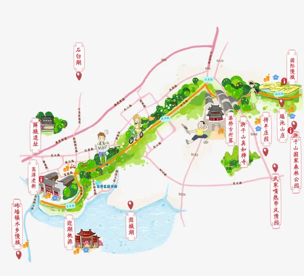 风景路线图免抠