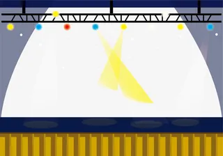 扁平灯光节目舞台免抠