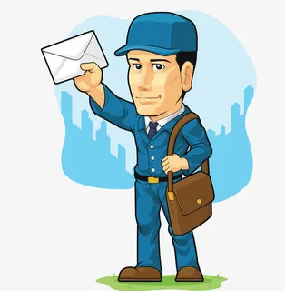 送信的邮递员免抠