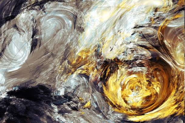 抽象黄色光效壁纸免抠