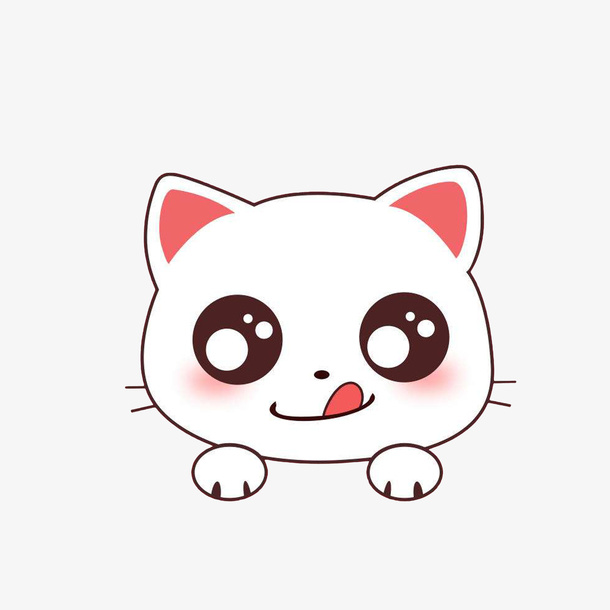 卡通馋嘴小猫素材免抠