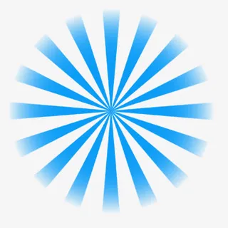 炫彩蓝色放射光免抠