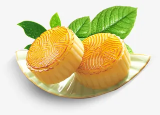 一盘月饼实物免抠