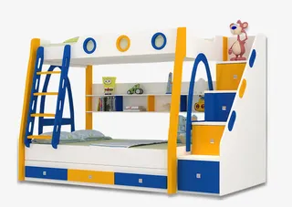 明快颜色双层床免抠