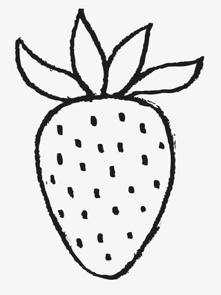 简笔草莓免抠
