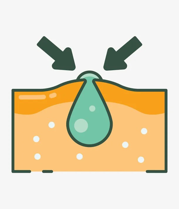 皮肤毛孔和箭头手绘图免抠